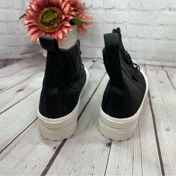 NWT superga black bristol- 2644 alpina quilted nylon platform high tops sz 9 - Picture 11 of 11